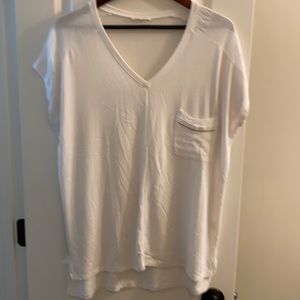 Light weight sweater-T with sheer short sleeves